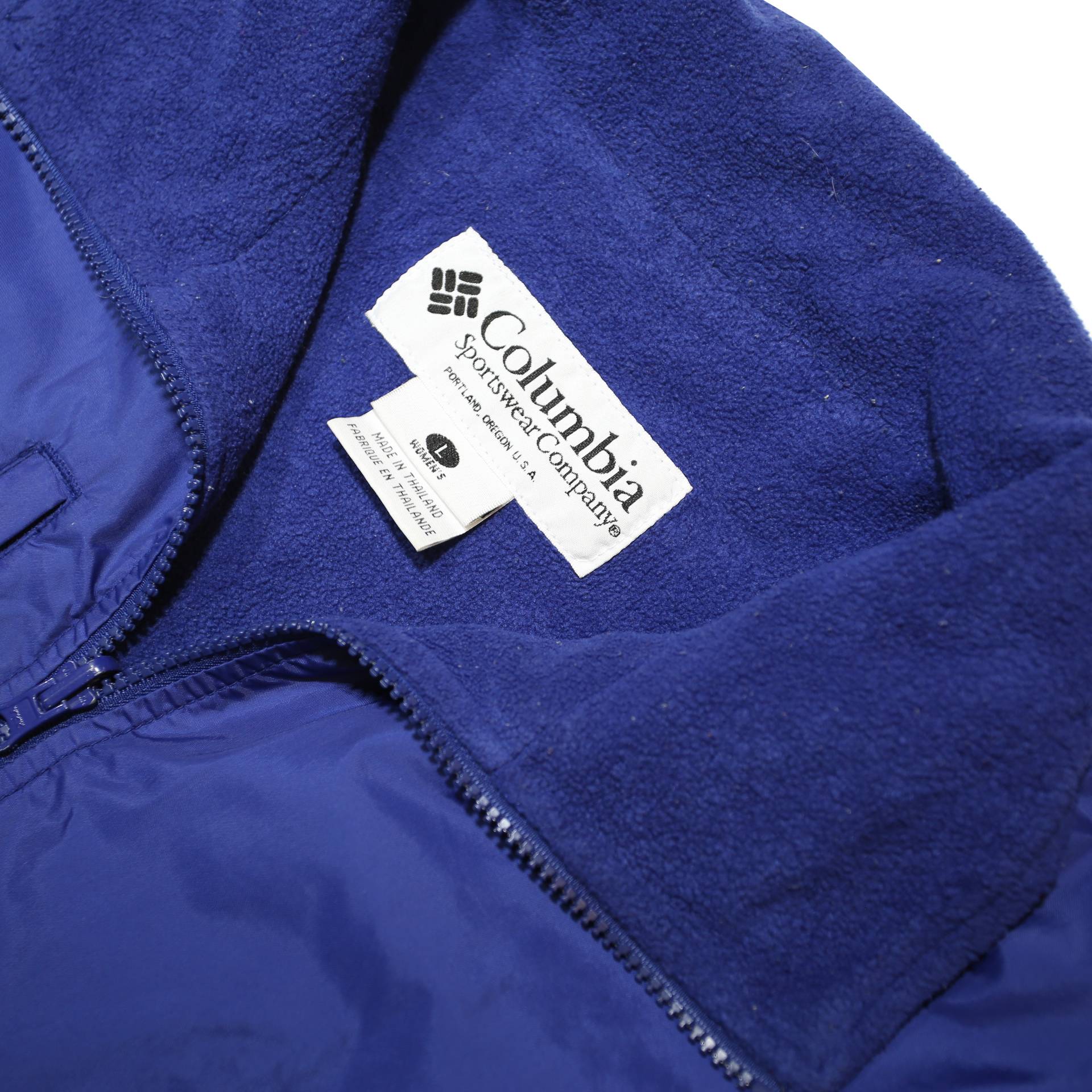 COLUMBIA Womens Blue Jacket L Polyester Blend Zip Outdoor Casual Sportswear
