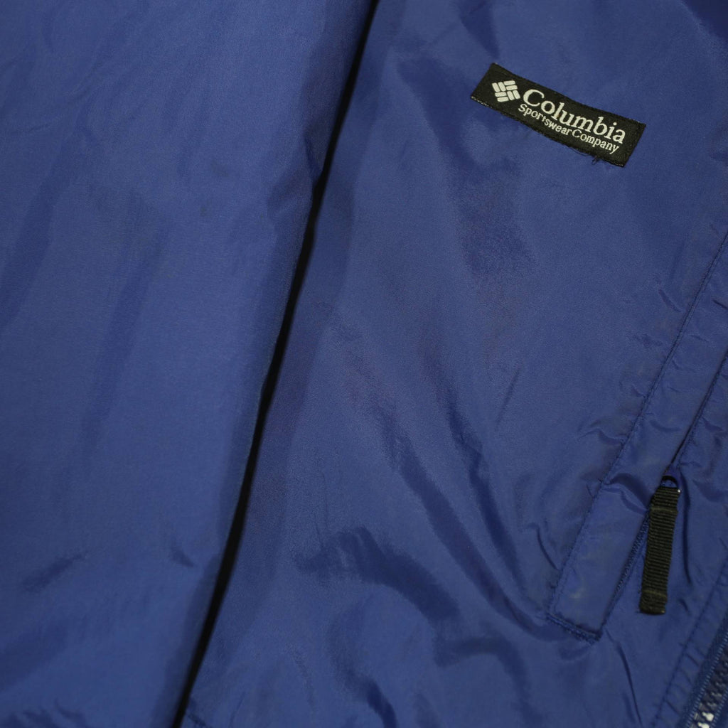 COLUMBIA Womens Blue Jacket L Polyester Blend Zip Outdoor Casual Sportswear