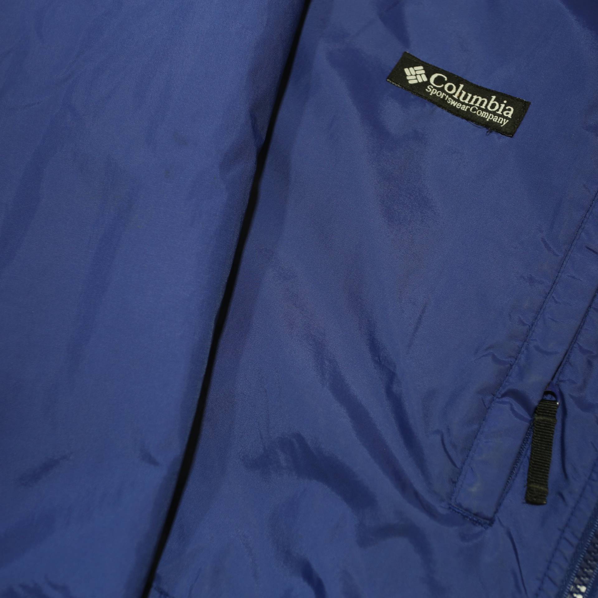 COLUMBIA Womens Blue Jacket L Polyester Blend Zip Outdoor Casual Sportswear