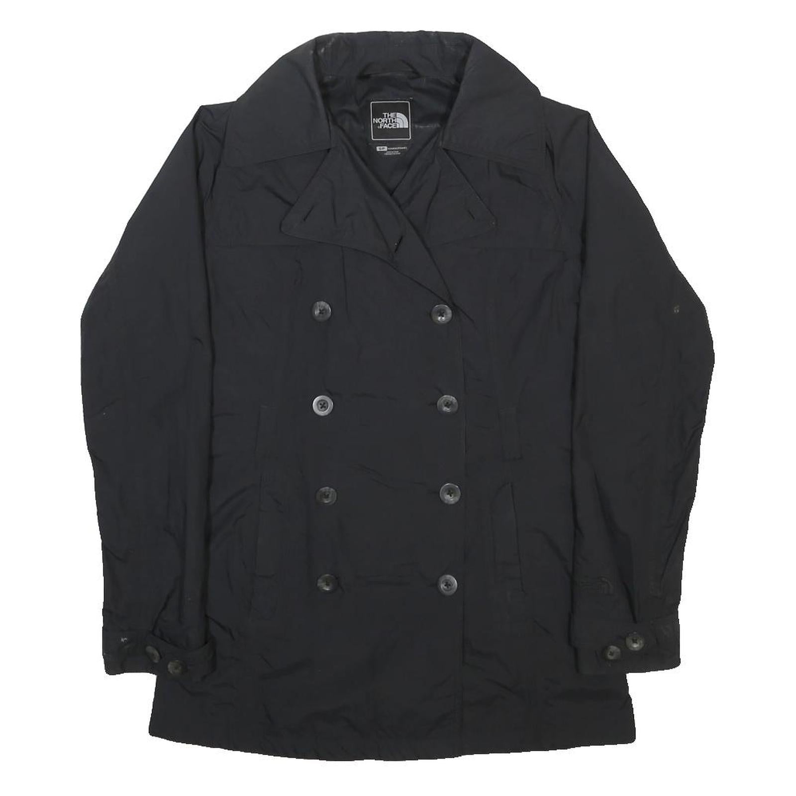 THE NORTH FACE Womens Black Button Jacket S Polyester Plain Outdoor Casual