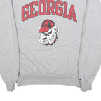 CHAMPION Mens Grey Georgia Bulldog Print Crew Neck M Cotton Blend Sweatshirt
