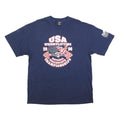 HANES Mens Navy USA Weightlifting Graphic T-Shirt XL Short Sleeve Crew Neck