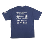 HANES Mens Navy USA Weightlifting Graphic T-Shirt XL Short Sleeve Crew Neck