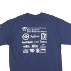 HANES Mens Navy USA Weightlifting Graphic T-Shirt XL Short Sleeve Crew Neck