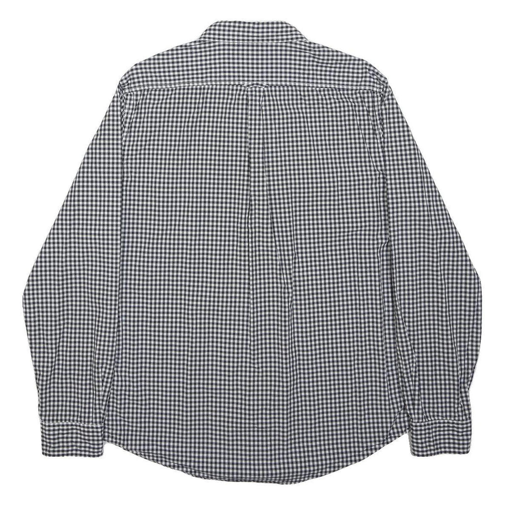 TIMBERLAND Mens Black & White Check Shirt L Cotton Buttoned Casual