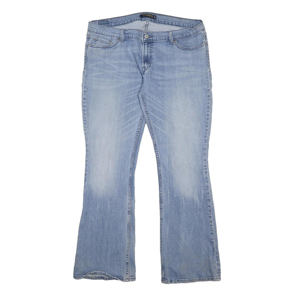 LEVI'S Womens 524 Regular Fit Denim Light Blue Flared Cotton Blend W34 L31 Jeans