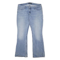 LEVI'S Womens 524 Regular Fit Denim Light Blue Flared Cotton Blend W34 L31 Jeans