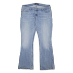 LEVI'S Womens 524 Regular Fit Denim Light Blue Flared Cotton Blend W34 L31 Jeans