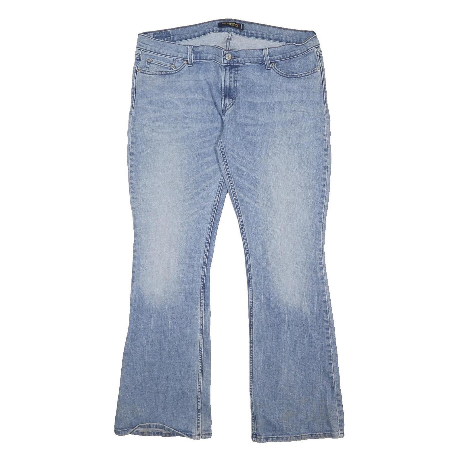 LEVI'S Womens 524 Regular Fit Denim Light Blue Flared Cotton Blend W34 L31 Jeans