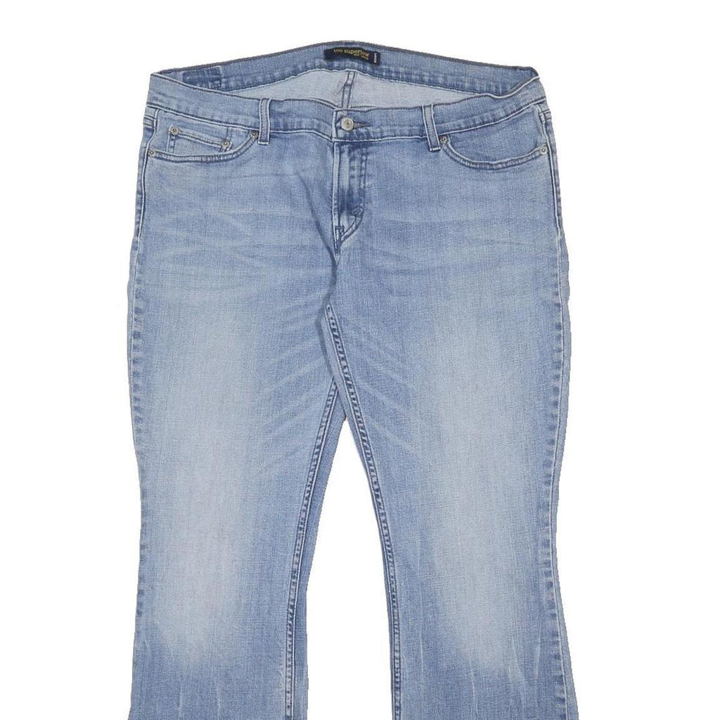 LEVI'S Womens 524 Regular Fit Denim Light Blue Flared Cotton Blend W34 L31 Jeans