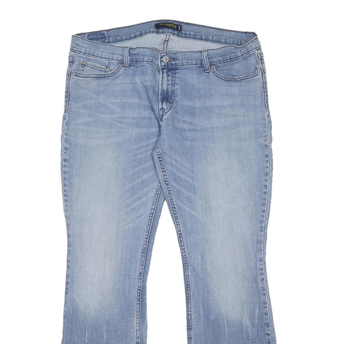 LEVI'S Womens 524 Regular Fit Denim Light Blue Flared Cotton Blend W34 L31 Jeans