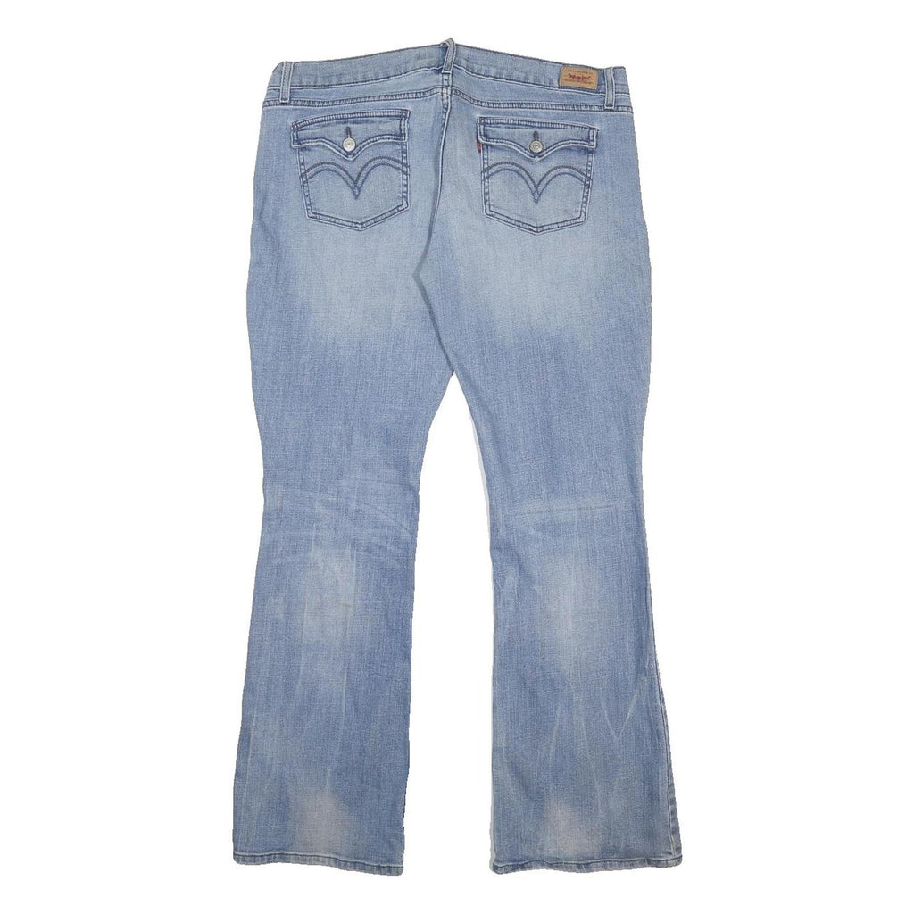 LEVI'S Womens 524 Regular Fit Denim Light Blue Flared Cotton Blend W34 L31 Jeans