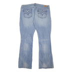 LEVI'S Womens 524 Regular Fit Denim Light Blue Flared Cotton Blend W34 L31 Jeans