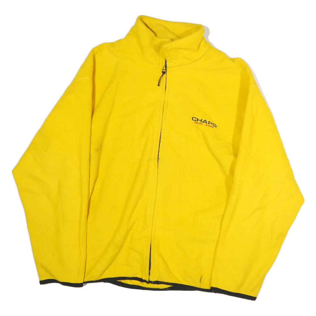 CHAPS Mens Yellow Plain Pullover Jumper Crew Neck Basic Knit 2XL Polyester