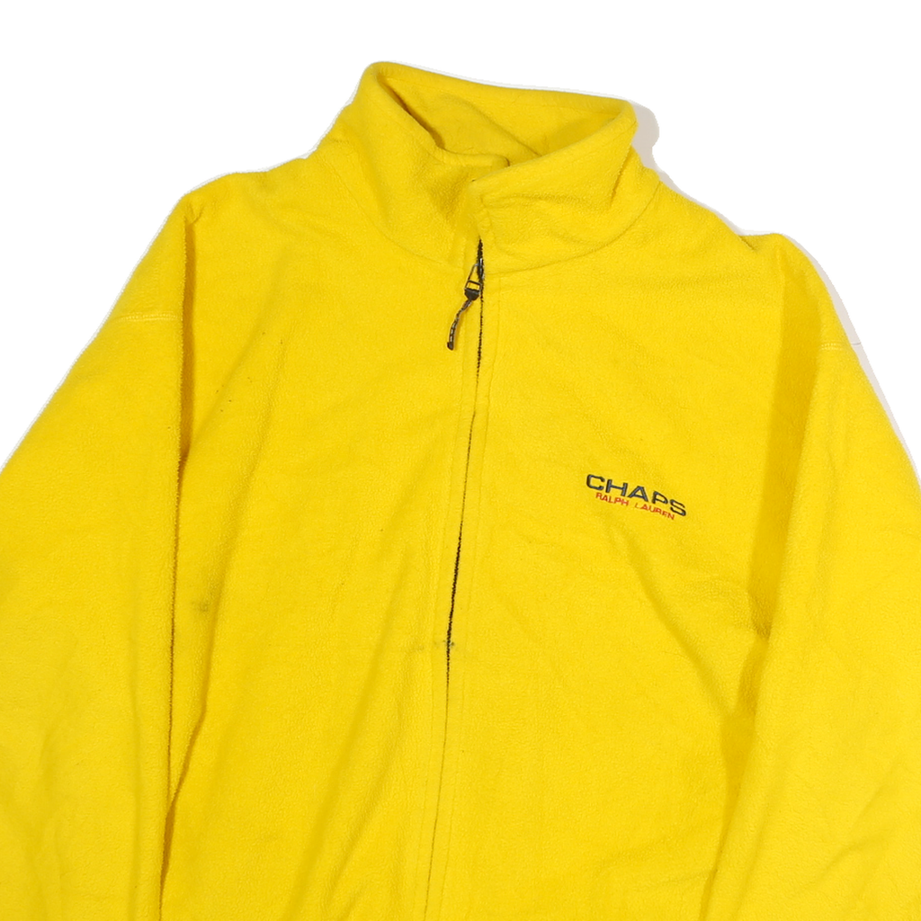 CHAPS Mens Yellow Plain Pullover Jumper Crew Neck Basic Knit 2XL Polyester