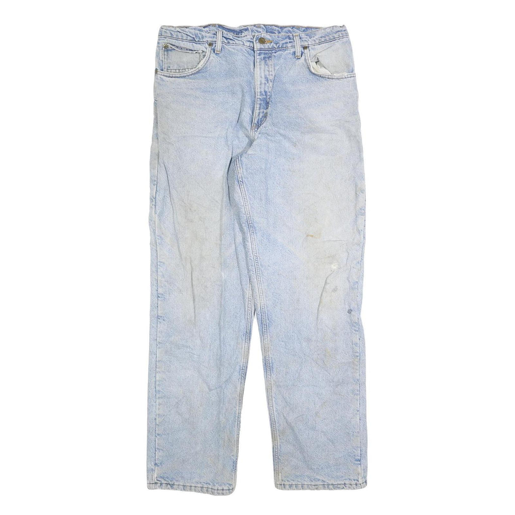 CARHARTT Mens Regular Fit Light Blue Denim Jeans W36 L34 Classic Zip Closure