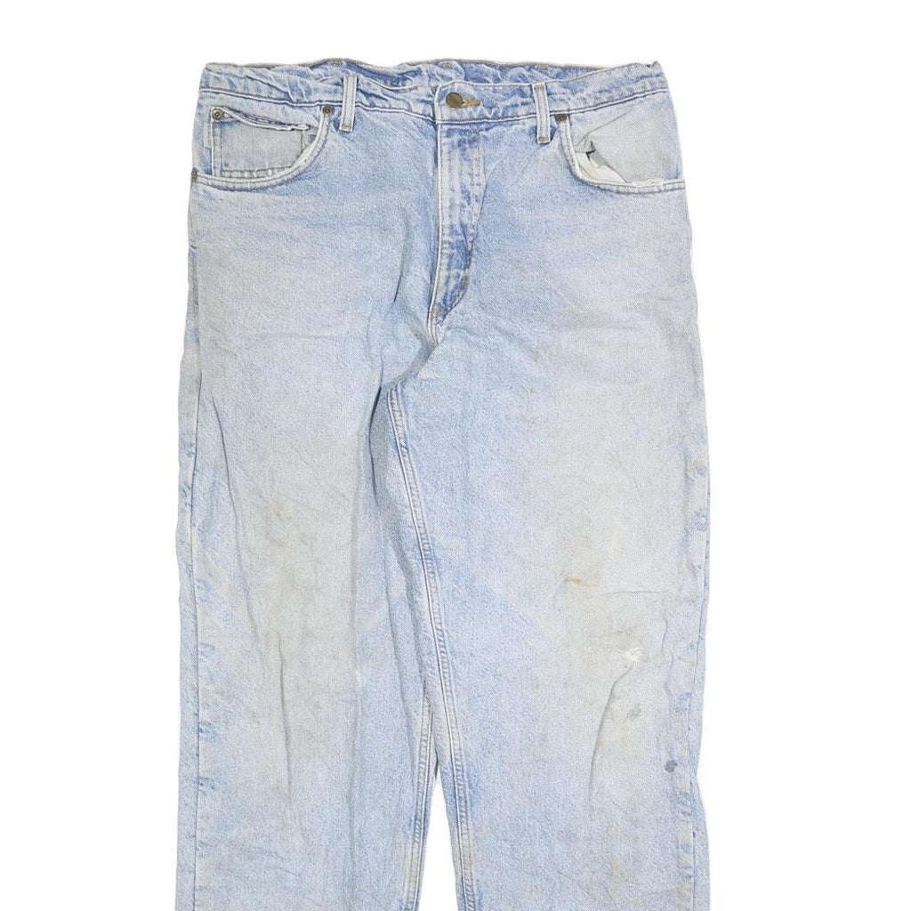 CARHARTT Mens Regular Fit Light Blue Denim Jeans W36 L34 Classic Zip Closure