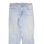 CARHARTT Mens Regular Fit Light Blue Denim Jeans W36 L34 Classic Zip Closure