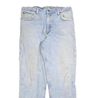 CARHARTT Mens Regular Fit Light Blue Denim Jeans W36 L34 Classic Zip Closure