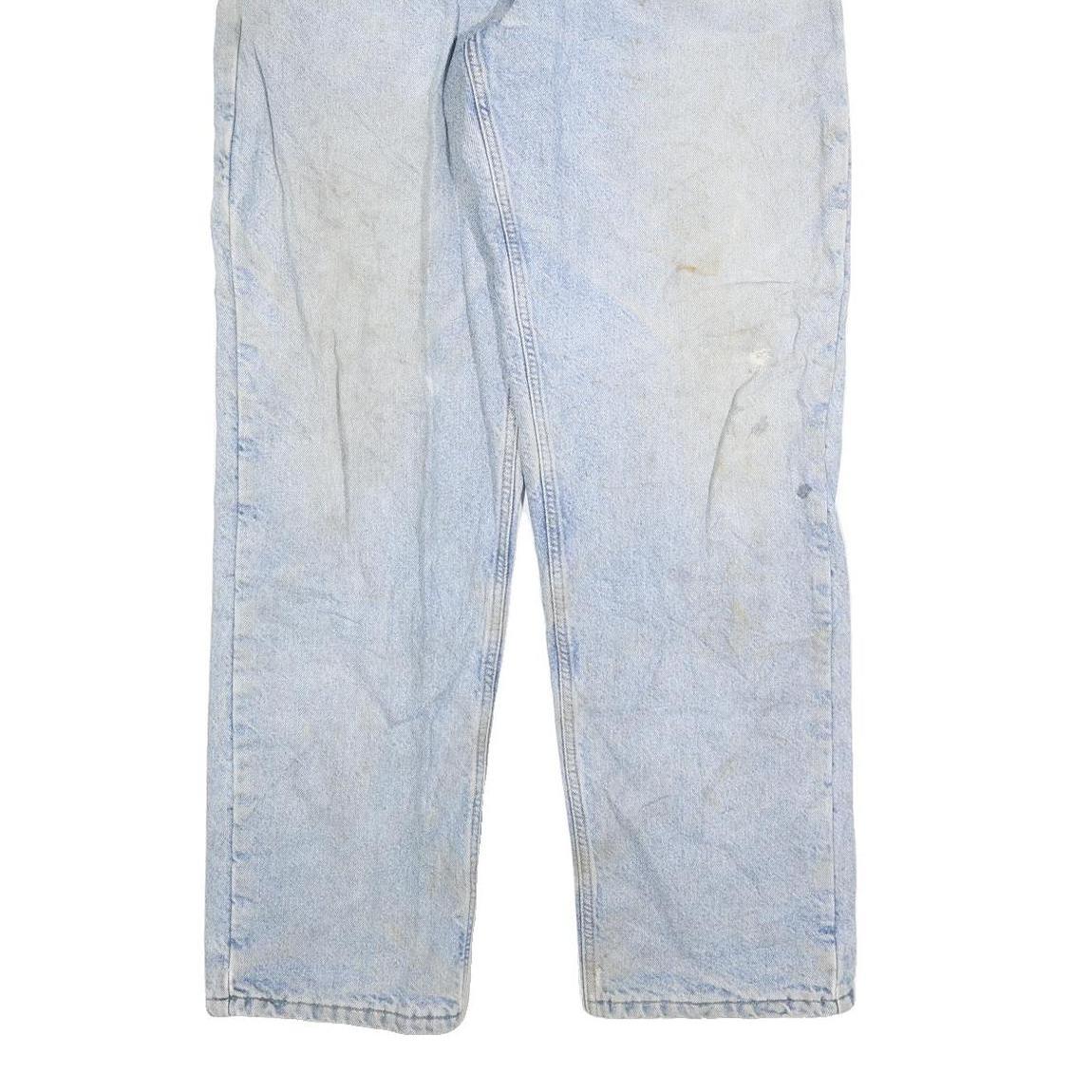 CARHARTT Mens Regular Fit Light Blue Denim Jeans W36 L34 Classic Zip Closure