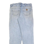 CARHARTT Mens Regular Fit Light Blue Denim Jeans W36 L34 Classic Zip Closure