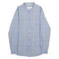 CALVIN KLEIN Mens Blue Pattern Shirt S Cotton Long Sleeve Button Formal