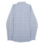 CALVIN KLEIN Mens Blue Pattern Shirt S Cotton Long Sleeve Button Formal