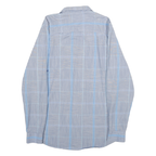 CALVIN KLEIN Mens Blue Pattern Shirt S Cotton Long Sleeve Button Formal