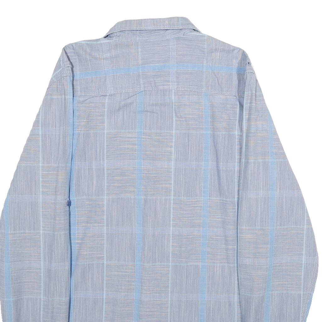 CALVIN KLEIN Mens Blue Pattern Shirt S Cotton Long Sleeve Button Formal