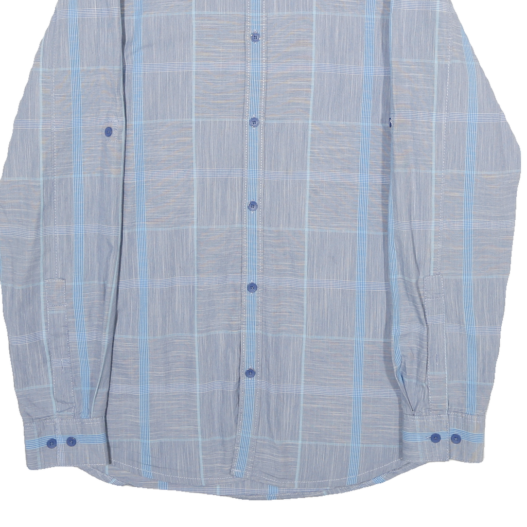 CALVIN KLEIN Mens Blue Pattern Shirt S Cotton Long Sleeve Button Formal