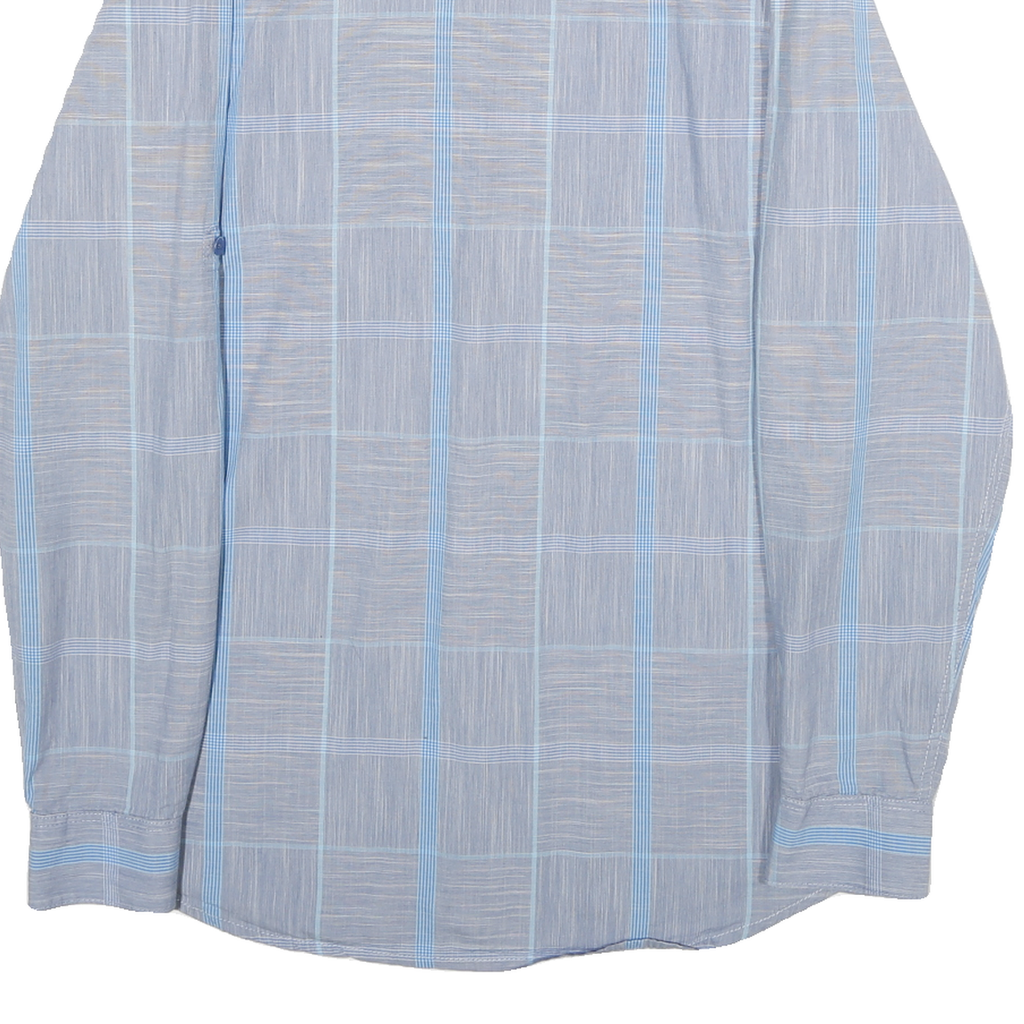 CALVIN KLEIN Mens Blue Pattern Shirt S Cotton Long Sleeve Button Formal