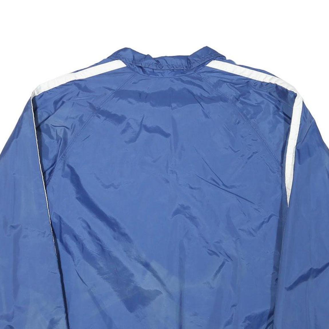 NIKE Womens Blue Plain Jacket M Polyester Blend Zip Sports Casual Lightweight