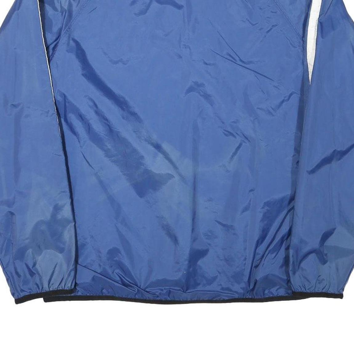 NIKE Womens Blue Plain Jacket M Polyester Blend Zip Sports Casual Lightweight