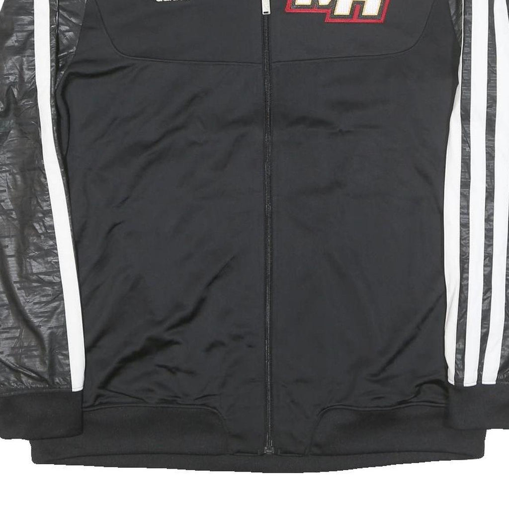 ADIDAS Mens Black & White Miami Heat Track Jacket XL Polyester Blend Zip