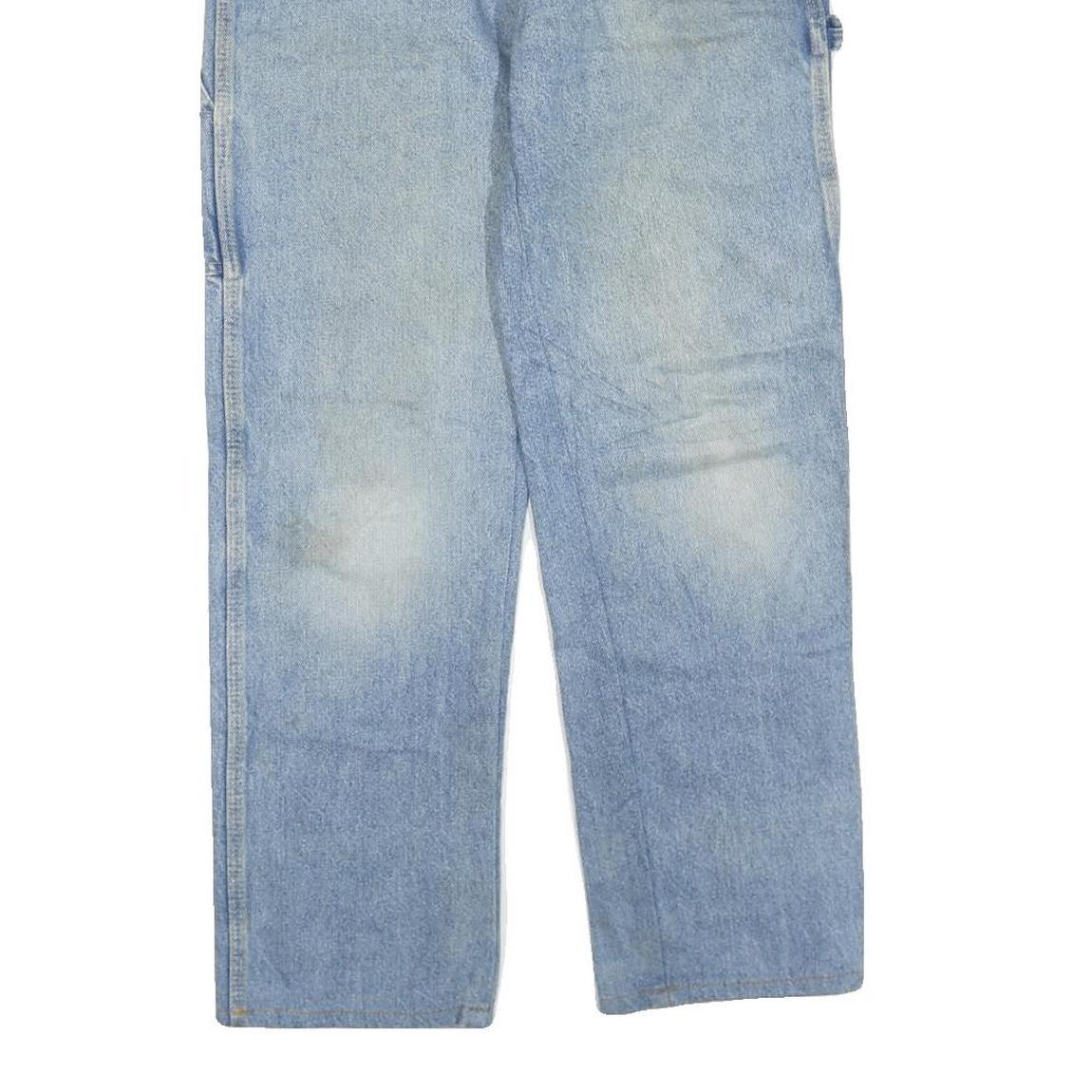 DICKIES Mens Regular Fit Blue Denim Rinse Wash Jeans W30 L28 Workwear Zip