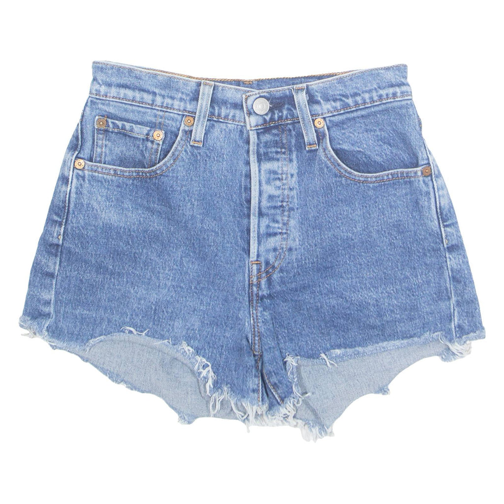 LEVI'S 501 Cut Off Womens Denim Shorts Blue XXS W24