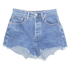 LEVI'S 501 Cut Off Womens Denim Shorts Blue XXS W24