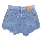 LEVI'S 501 Cut Off Womens Denim Shorts Blue XXS W24