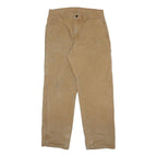 DICKIES Mens Cotton Blend Beige Regular Fit Straight Leg Trousers W30 L30