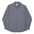 WRANGLER Mens Blue Cotton Shirt M Casual Long Sleeve Button Pocket