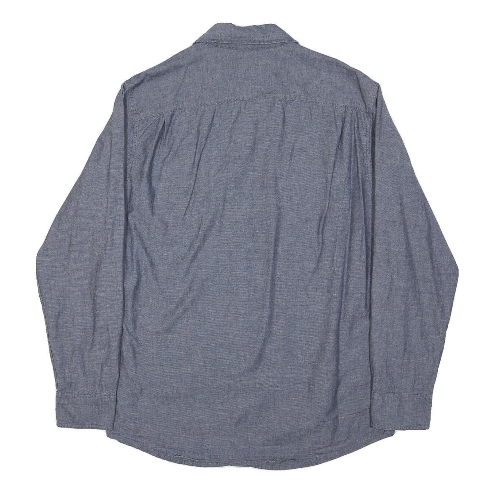 WRANGLER Mens Blue Cotton Shirt M Casual Long Sleeve Button Pocket