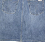 CALVIN KLEIN Womens Blue Denim Mini Cotton Blend Skirt S Jeans Casual Style
