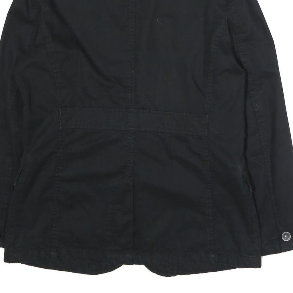 TIMBERLAND Mens Black Cotton Casual Jacket M Button Plain Classic Outerwear