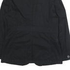 TIMBERLAND Mens Black Cotton Casual Jacket M Button Plain Classic Outerwear