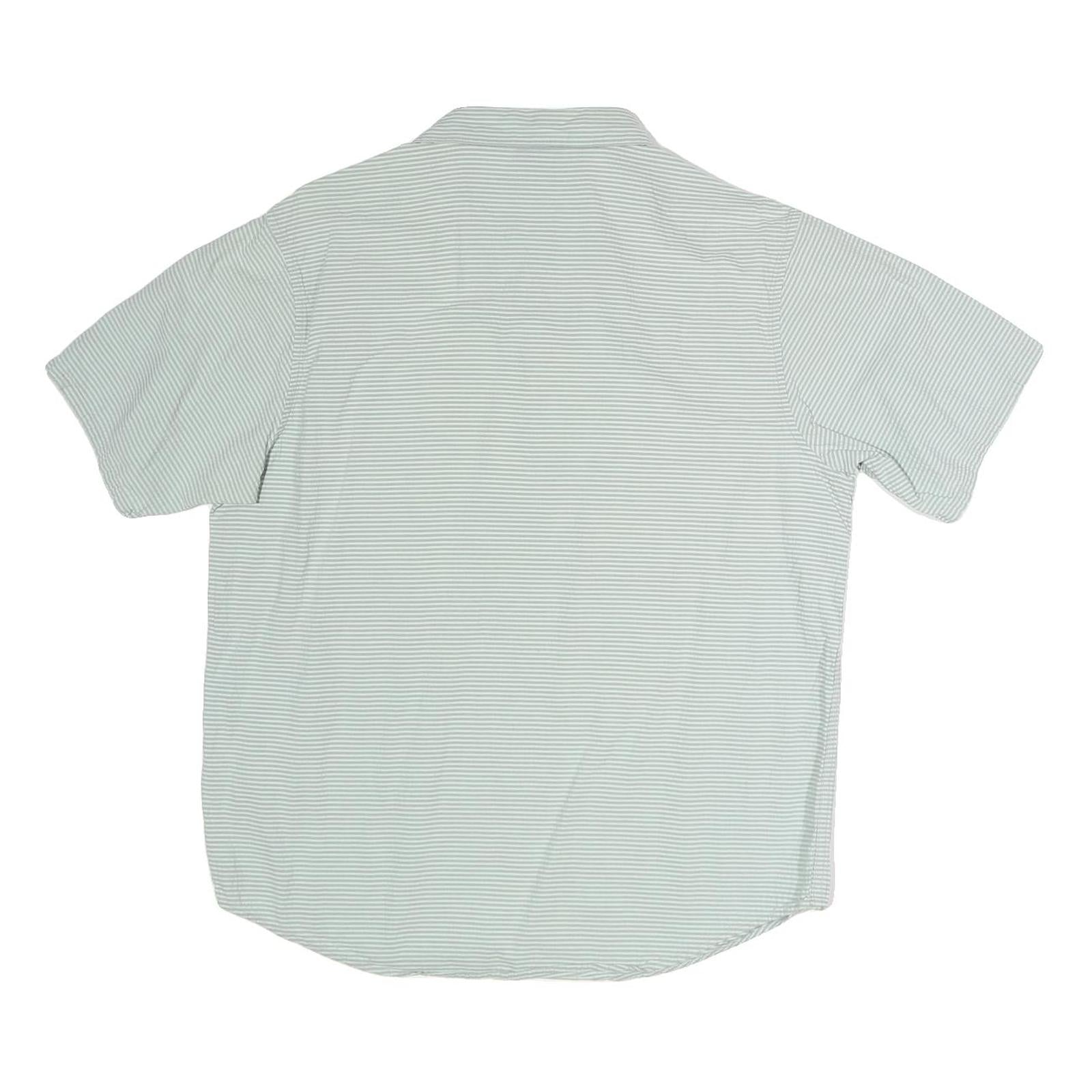 PATAGONIA Mens White & Grey Striped Short Sleeve Polo Shirt M Casual Summer