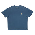 CARHARTT Mens Blue & Yellow Logo Pocket T-Shirt XL Short Sleeve Crew Neck Casual