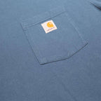CARHARTT Mens Blue & Yellow Logo Pocket T-Shirt XL Short Sleeve Crew Neck Casual