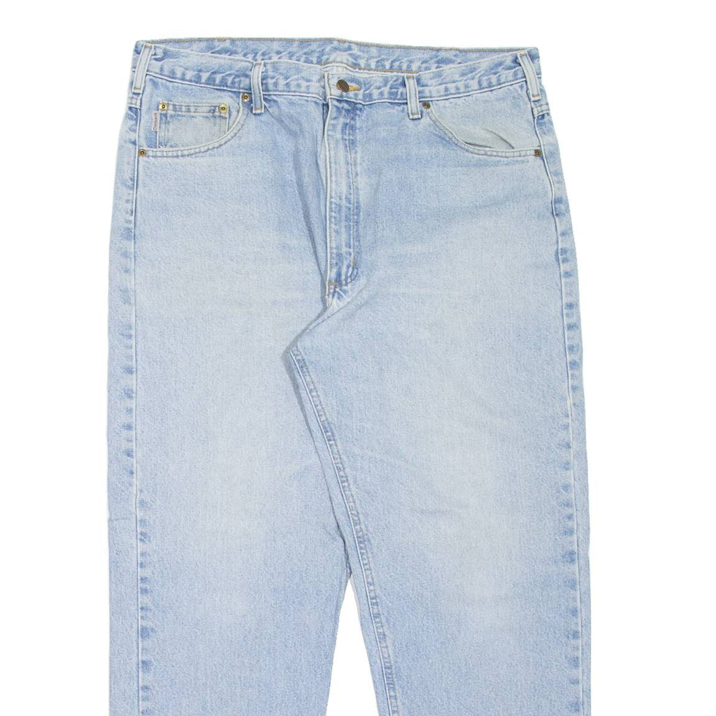 CARHARTT Workwear Mens Jeans Blue Relaxed Tapered Stone Wash W36 L30