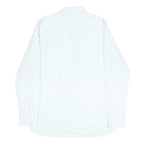 TOMMY HILFIGER Mens White Pinstripe Cotton Shirt L Classic Formal Button Down