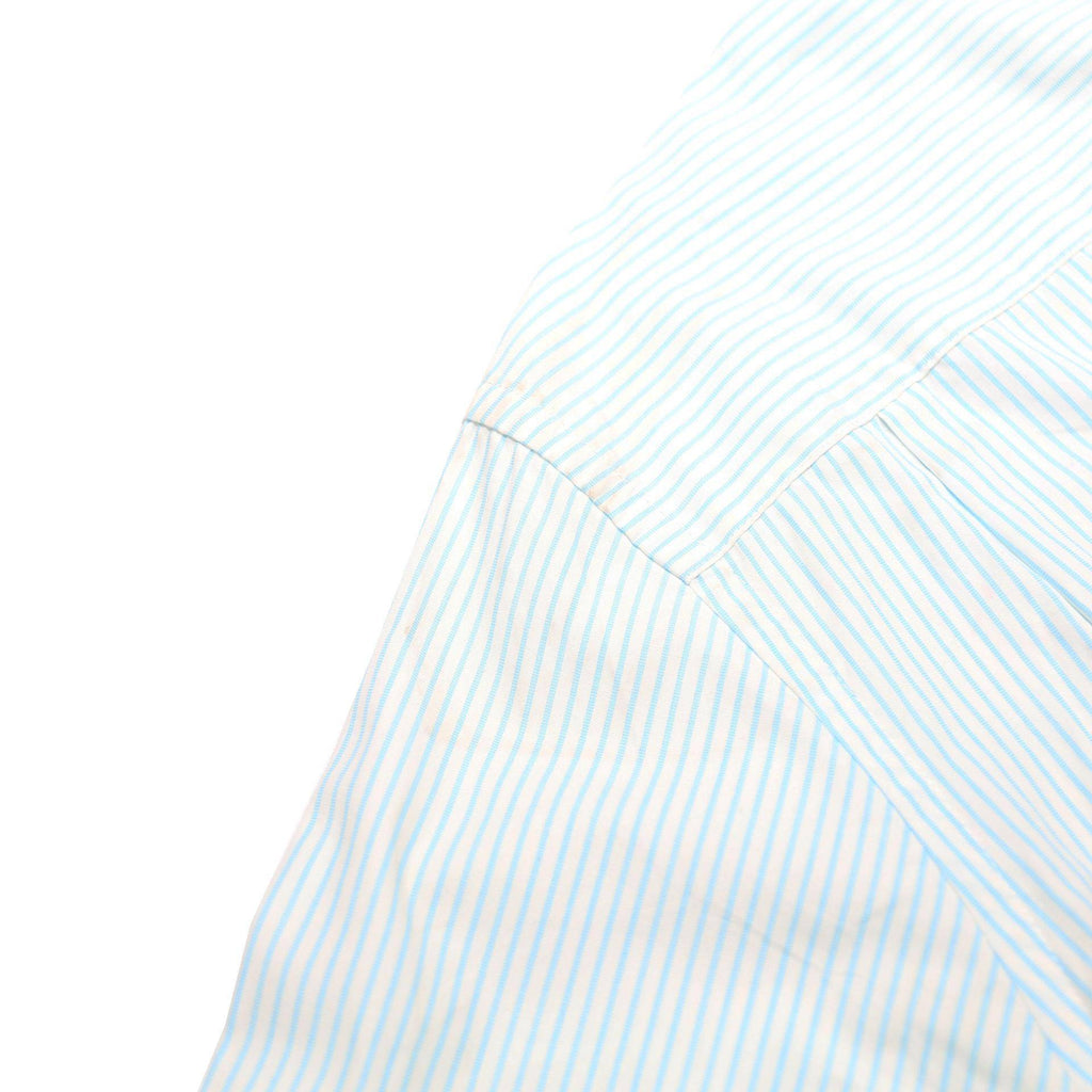 TOMMY HILFIGER Mens White Pinstripe Cotton Shirt L Classic Formal Button Down